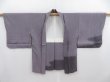 Photo5: 4721T10z500 Vintage Japanese Kimono Silk HAORI Fog Ash purple (5)