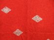 Photo3: 4721T12z530 Vintage Japanese Kimono Silk HAORI Flowers Tomato red (3)