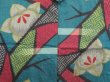 Photo3: 4722T03z540 Antique Japanese Kimono Silk MEISEN HAORI Tachibana Green-Blue (3)