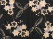 Photo3: 4722T04z630 Antique Japanese Kimono Jinken LONG HAORI Maple Black (3)