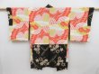 Photo6: 4722T04z630 Antique Japanese Kimono Jinken LONG HAORI Maple Black (6)