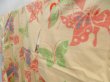 Photo2: 4722T09z930 Vintage Japanese Kimono Silk TSUMUGI Butterfly Light cream (2)