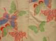 Photo5: 4722T09z930 Vintage Japanese Kimono Silk TSUMUGI Butterfly Light cream (5)