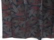 Photo4: 4722T10z880 Vintage Japanese Kimono Silk TSUMUGI Leaf Black (4)