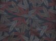 Photo5: 4722T10z880 Vintage Japanese Kimono Silk TSUMUGI Leaf Black (5)