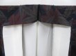 Photo6: 4722T10z880 Vintage Japanese Kimono Silk TSUMUGI Leaf Black (6)