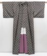 Photo8: 4722T11z680 Vintage Japanese Kimono Silk TSUMUGI  Brown-Gray (8)