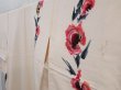 Photo2: 4722T12z810 Vintage Japanese Kimono Silk TSUKESAGE Flower Off-white (2)