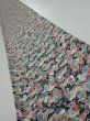 Photo1: 2C07z50  Japanese Kimono Silk  FABRIC Mandarin duck Black 59.8x7.3 (1)