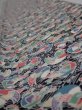 Photo5: 2C07z50  Japanese Kimono Silk  FABRIC Mandarin duck Black 59.8x7.3 (5)