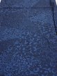 Photo1: 2C01z60  Japanese Kimono Silk  FABRIC Flowers Indigo blue 40.9x14.8 (1)