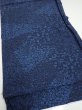 Photo2: 2C01z60  Japanese Kimono Silk  FABRIC Flowers Indigo blue 40.9x14.8 (2)