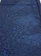 Photo1: 2C02z60  Japanese Kimono Silk  FABRIC Flowers Indigo blue 40.9x14.6 (1)