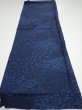 Photo5: 2C02z60  Japanese Kimono Silk  FABRIC Flowers Indigo blue 40.9x14.6 (5)