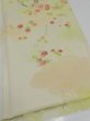 Photo2: 2C01z60  Japanese Kimono Silk  FABRIC Chrysanthemum Light lime 47.2x14.2 (2)