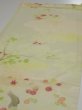 Photo3: 2C01z60  Japanese Kimono Silk  FABRIC Chrysanthemum Light lime 47.2x14.2 (3)