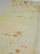 Photo3: 2C02z60  Japanese Kimono Silk  FABRIC Chrysanthemum Light lime 48.0x14.2 (3)