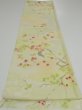 Photo5: 2C02z60  Japanese Kimono Silk  FABRIC Chrysanthemum Light lime 48.0x14.2 (5)