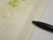 Photo7: 2C02z60  Japanese Kimono Silk  FABRIC Chrysanthemum Light lime 48.0x14.2 (7)