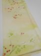 Photo2: 2C03z80  Japanese Kimono Silk  FABRIC Chrysanthemum Light lime 62.2x14.2 (2)