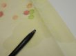 Photo6: 2C03z80  Japanese Kimono Silk  FABRIC Chrysanthemum Light lime 62.2x14.2 (6)