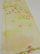 Photo2: 2C05z80  Japanese Kimono Silk  FABRIC Chrysanthemum Light lime 63.0x14.2 (2)