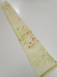 Photo5: 2C06z40  Japanese Kimono Silk  FABRIC Chrysanthemum Light lime 54.3x7.1 (5)