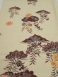 Photo1: 2F02z70  Japanese Kimono Crepe Silk  FABRIC Kyo-bingata Light Straw 42.1x14.2 (1)