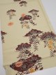 Photo2: 2F02z70  Japanese Kimono Crepe Silk  FABRIC Kyo-bingata Light Straw 42.1x14.2 (2)