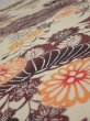 Photo4: 2F05z100  Japanese Kimono Crepe Silk  FABRIC Kyo-bingata Light Straw 64.2x14.2 (4)