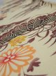 Photo4: 2F08z50  Japanese Kimono Crepe Silk  FABRIC Kyo-bingata Light Straw 56.7x7.5 (4)