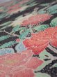 Photo4: 2F02z80  Japanese Kimono Crepe Silk  FABRIC Flowers Bird 46.5x13.4 (4)