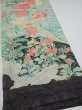 Photo2: 2F05z120  Japanese Kimono Crepe Silk  FABRIC Flowers Mandarin duck 65.4x13.6 (2)