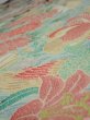 Photo4: 2F05z120  Japanese Kimono Crepe Silk  FABRIC Flowers Mandarin duck 65.4x13.6 (4)