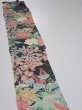 Photo3: 2F08z60  Japanese Kimono Crepe Silk  FABRIC Flowers  Mandarin duck 59.1x6.9 (3)