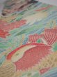 Photo4: 2F08z60  Japanese Kimono Crepe Silk  FABRIC Flowers  Mandarin duck 59.1x6.9 (4)