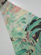 Photo1: 2F09z70  Japanese Kimono Crepe Silk  FABRIC Flowers   81.5x6.7 (1)