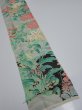 Photo2: 2F09z70  Japanese Kimono Crepe Silk  FABRIC Flowers   81.5x6.7 (2)