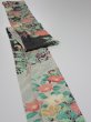 Photo3: 2F09z70  Japanese Kimono Crepe Silk  FABRIC Flowers   81.5x6.7 (3)