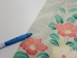 Photo7: 2F09z70  Japanese Kimono Crepe Silk  FABRIC Flowers   81.5x6.7 (7)