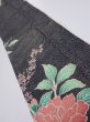 Photo1: 2F10z30  Japanese Kimono Crepe Silk  FABRIC Flowers   35.4x6.7 (1)