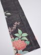 Photo2: 2F10z30  Japanese Kimono Crepe Silk  FABRIC Flowers   35.4x6.7 (2)