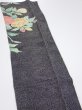 Photo3: 2F10z30  Japanese Kimono Crepe Silk  FABRIC Flowers   35.4x6.7 (3)