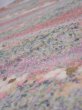 Photo4: 2F01z60  Japanese Kimono Silk  FABRIC Flowers Pink 40.9x15.0 (4)