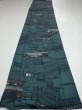 Photo6: 2F04z100  Japanese Kimono Silk  FABRIC Edo era town   70.9x15.2 (6)