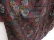 Photo3: 4803T03z890 Vintage Japanese Kimono Silk TSUMUGI Flowers Black (3)