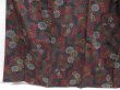 Photo4: 4803T03z890 Vintage Japanese Kimono Silk TSUMUGI Flowers Black (4)