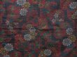 Photo5: 4803T03z890 Vintage Japanese Kimono Silk TSUMUGI Flowers Black (5)