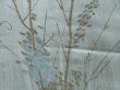 Photo6: 4803T05z970 Vintage Japanese Kimono Synthetic KOMON Trees Dull light blue (6)