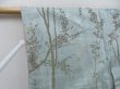 Photo7: 4803T05z970 Vintage Japanese Kimono Synthetic KOMON Trees Dull light blue (7)